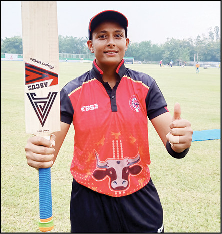 Guest player for Nagaland, Poonam Khemnar, who scored a century for Nagaland against Manipur.